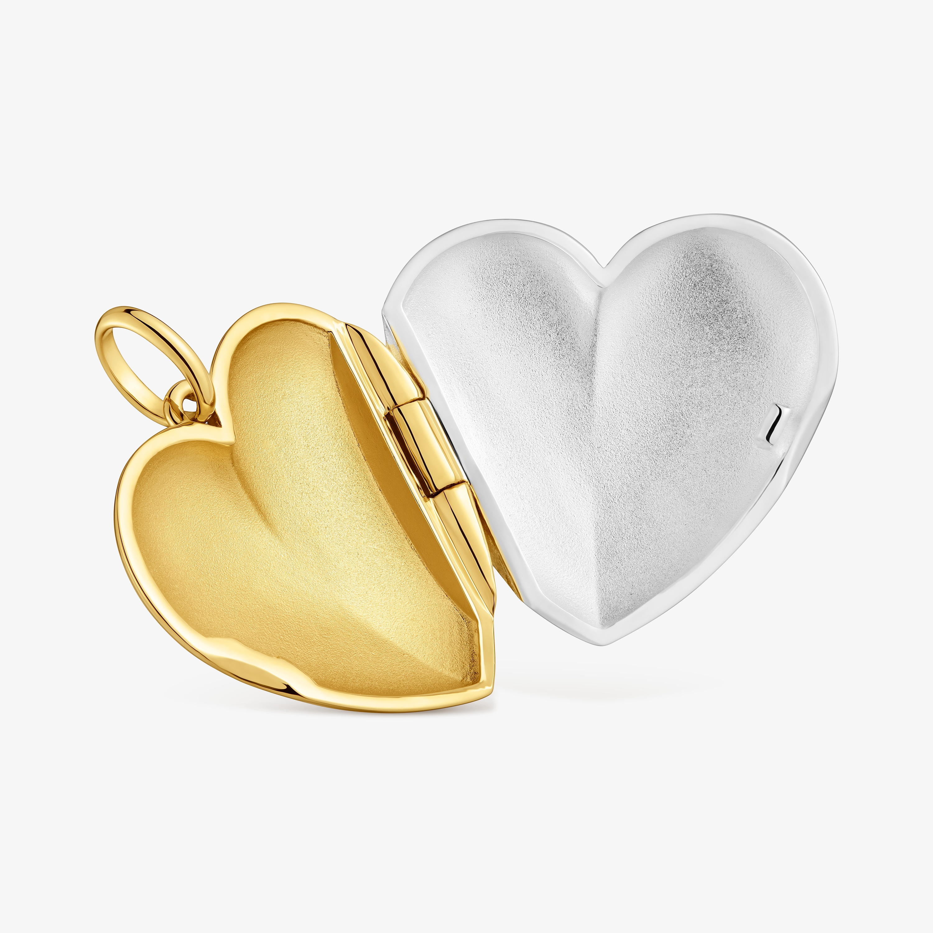 Two-tone heart Pendant Medallions