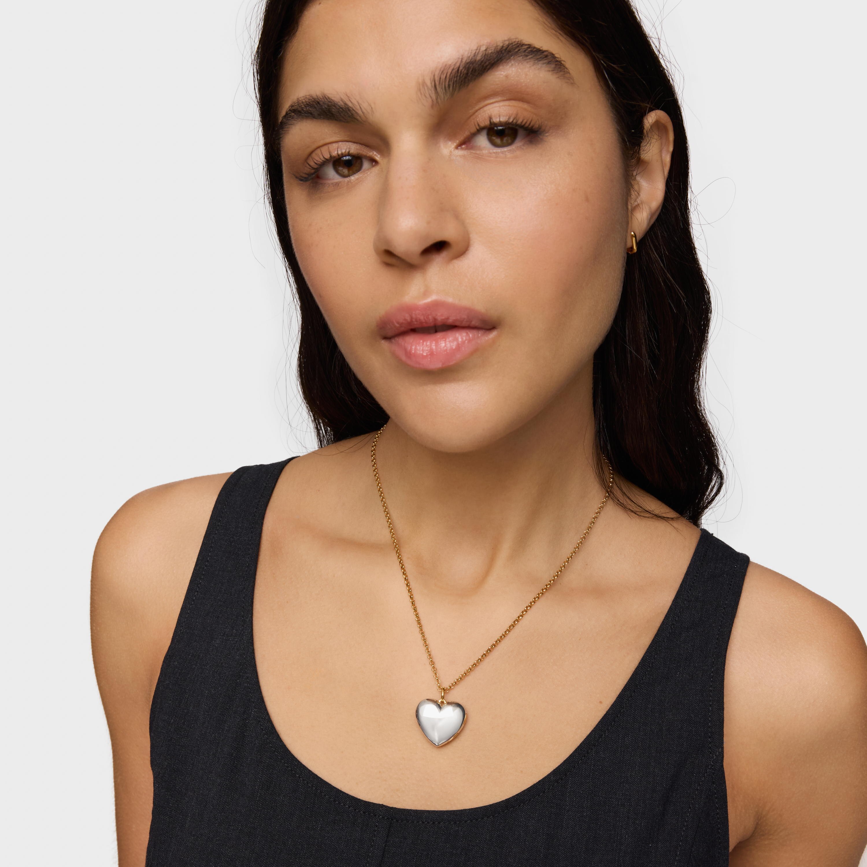 Two-tone heart Pendant Medallions