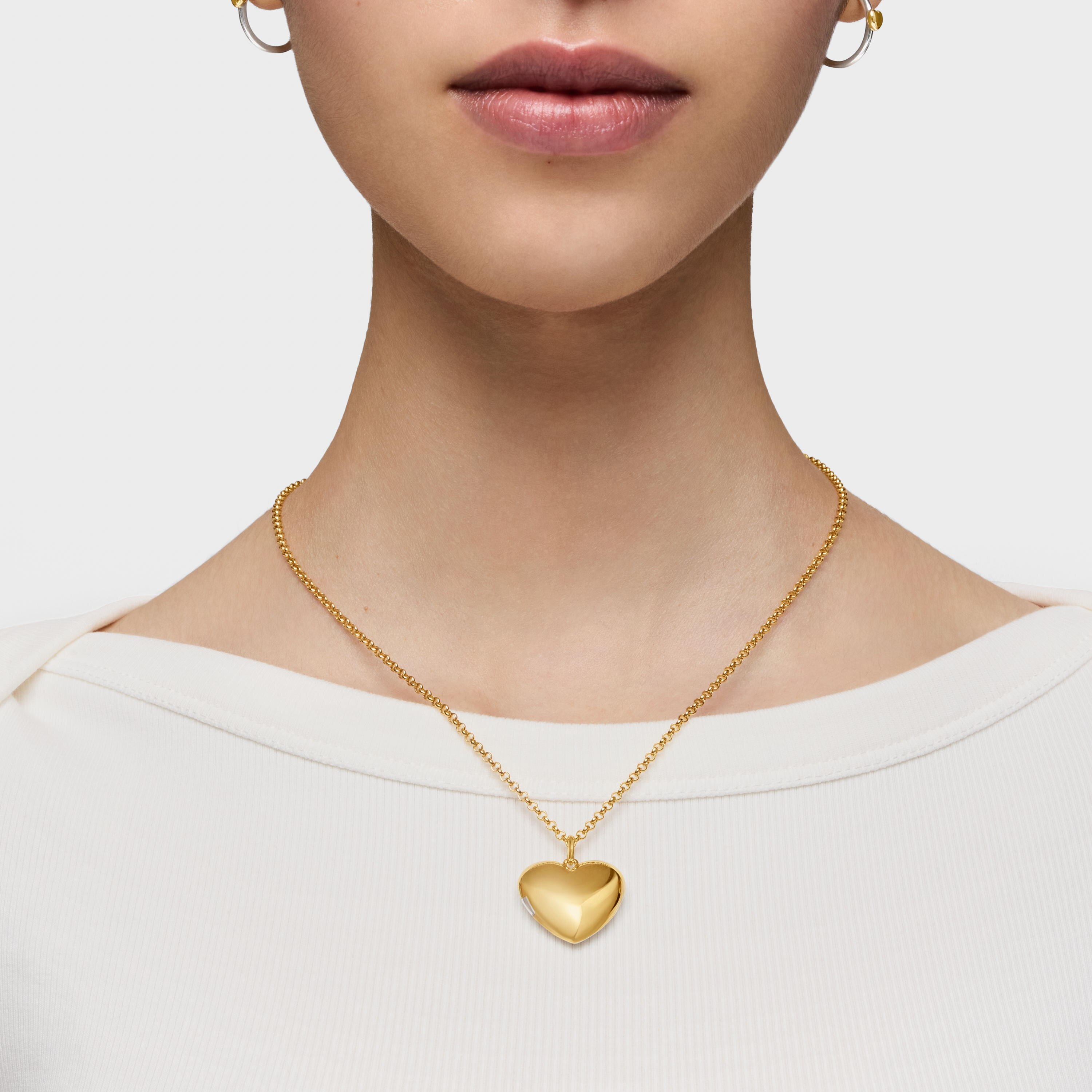 Two-tone heart Pendant Medallions