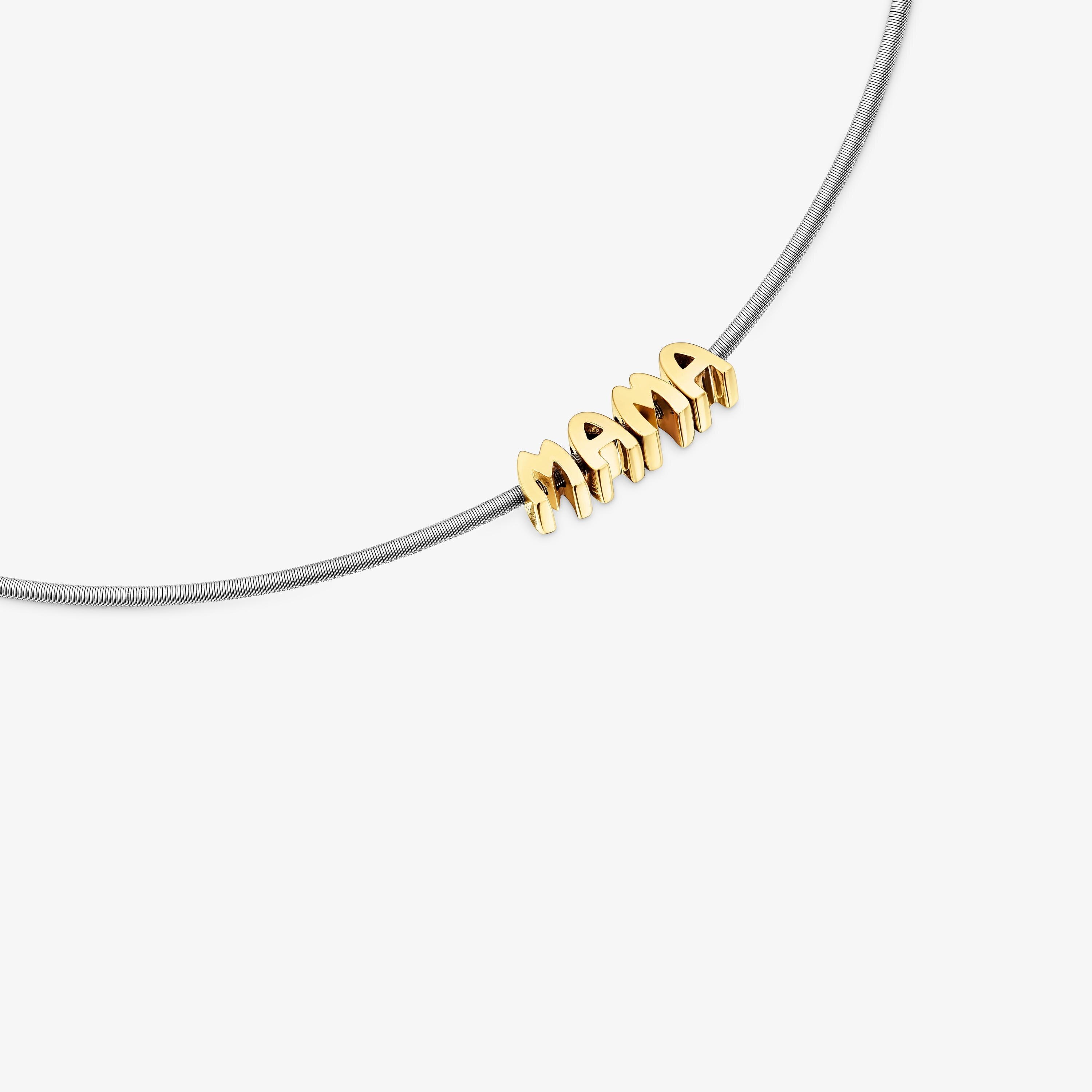 Short steel and 18K gold vermeil Necklace TOUS Mama