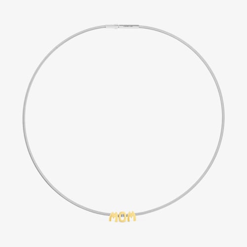 Kr&oacute;tki naszyjnik ze stali i srebra pokrytego 18-karatowym złotem TOUS Mom