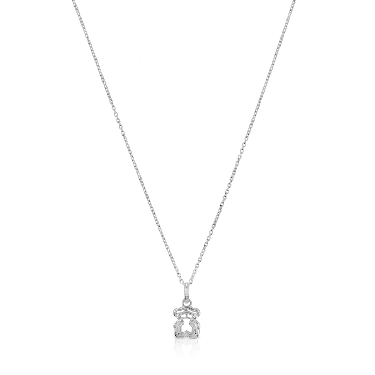 Collar triple oso de plata Bickie