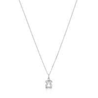 Collar triple oso de plata Bickie