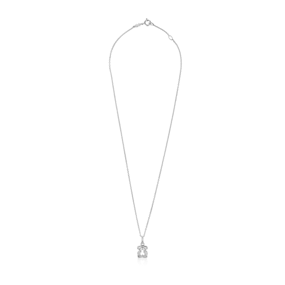 Collar triple oso de plata Bickie