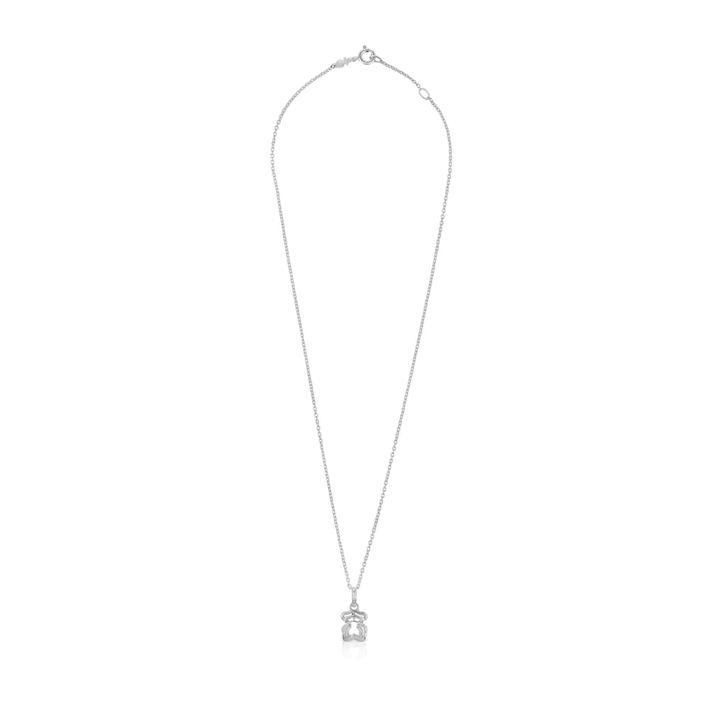 Collar triple oso de plata Bickie image number 1