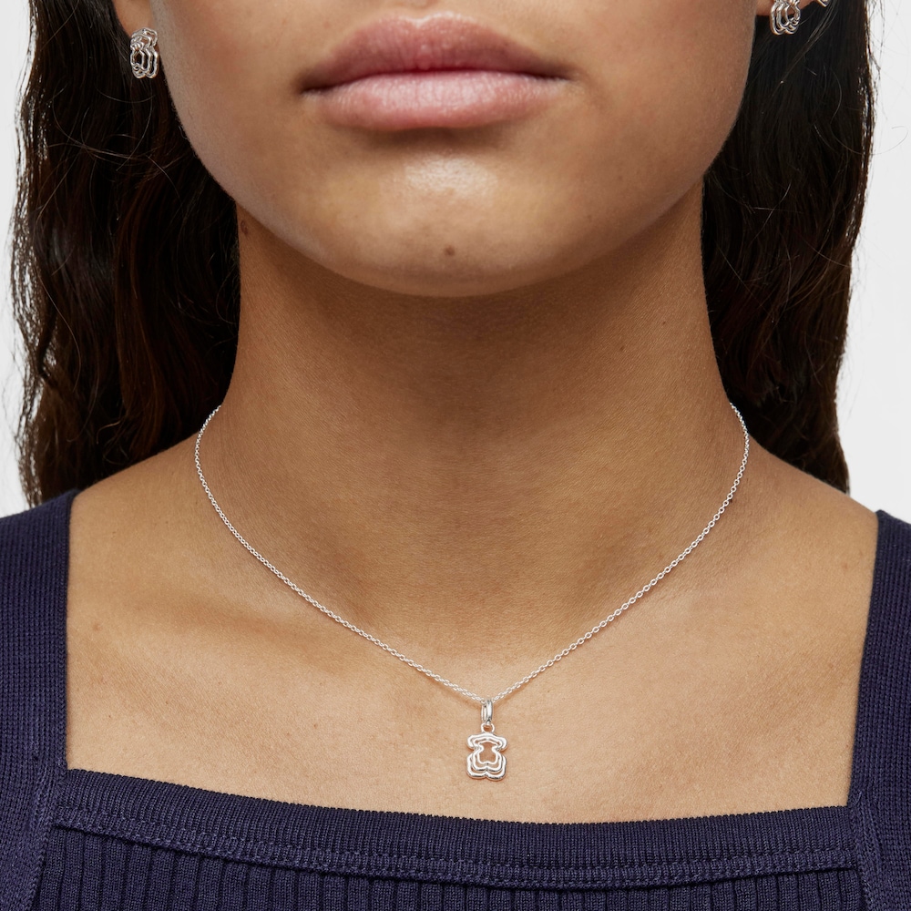 Bickie silver triple bear Necklace