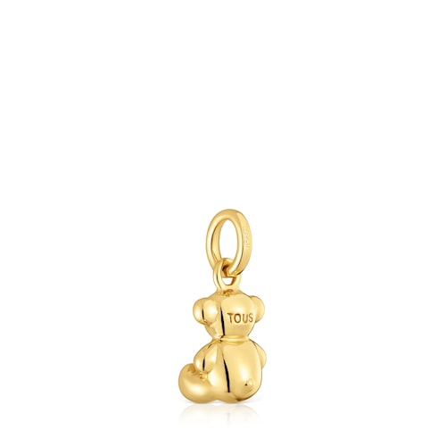 Colgante oso pequeño con baño de oro 18 kt sobre plata Bold Bear