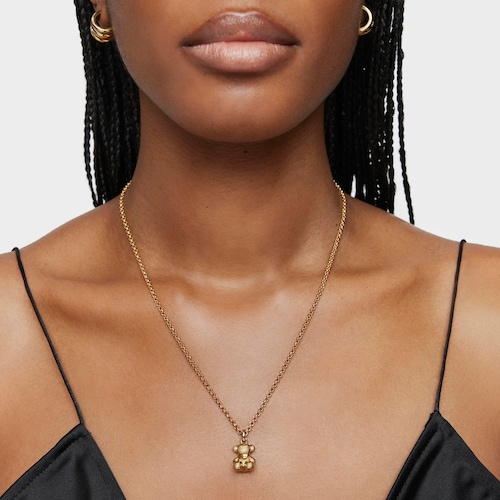 Medium silver vermeil Bold Bear pendant
