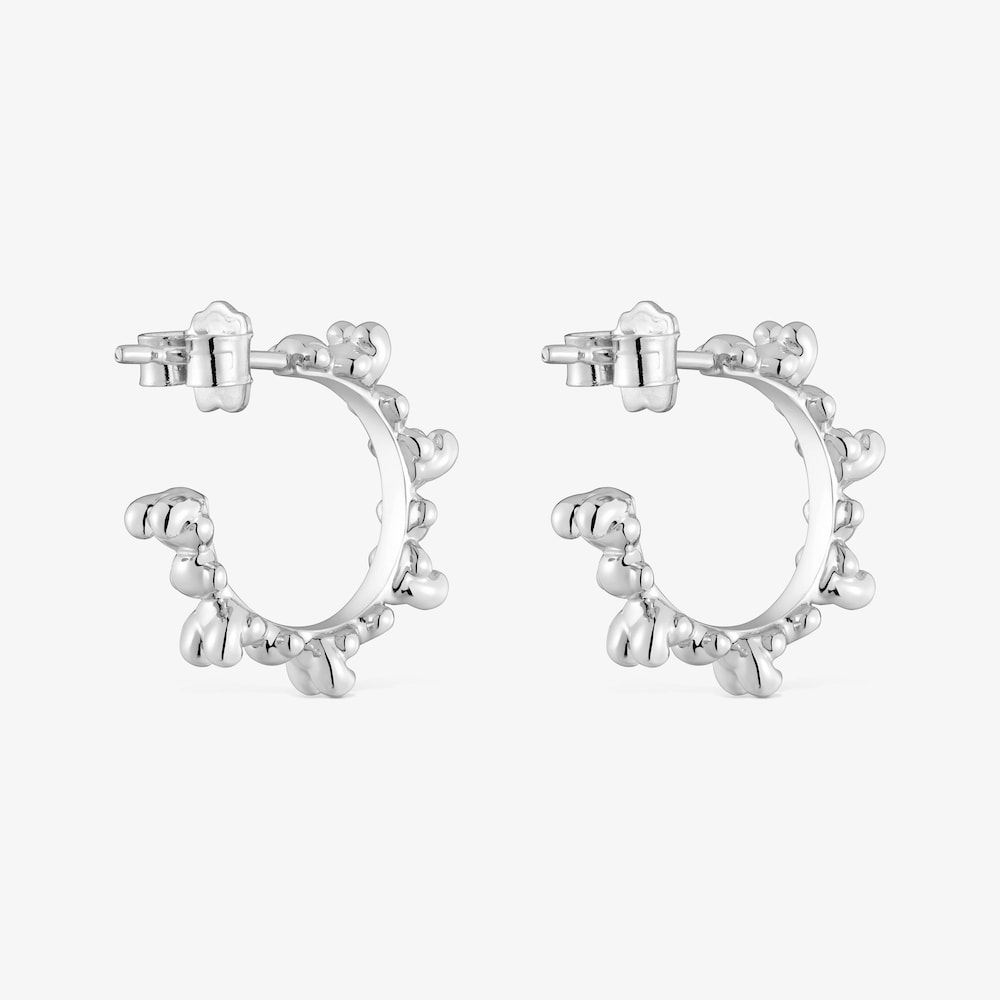 Pendientes de aro de plata 12 mm Bold Bear