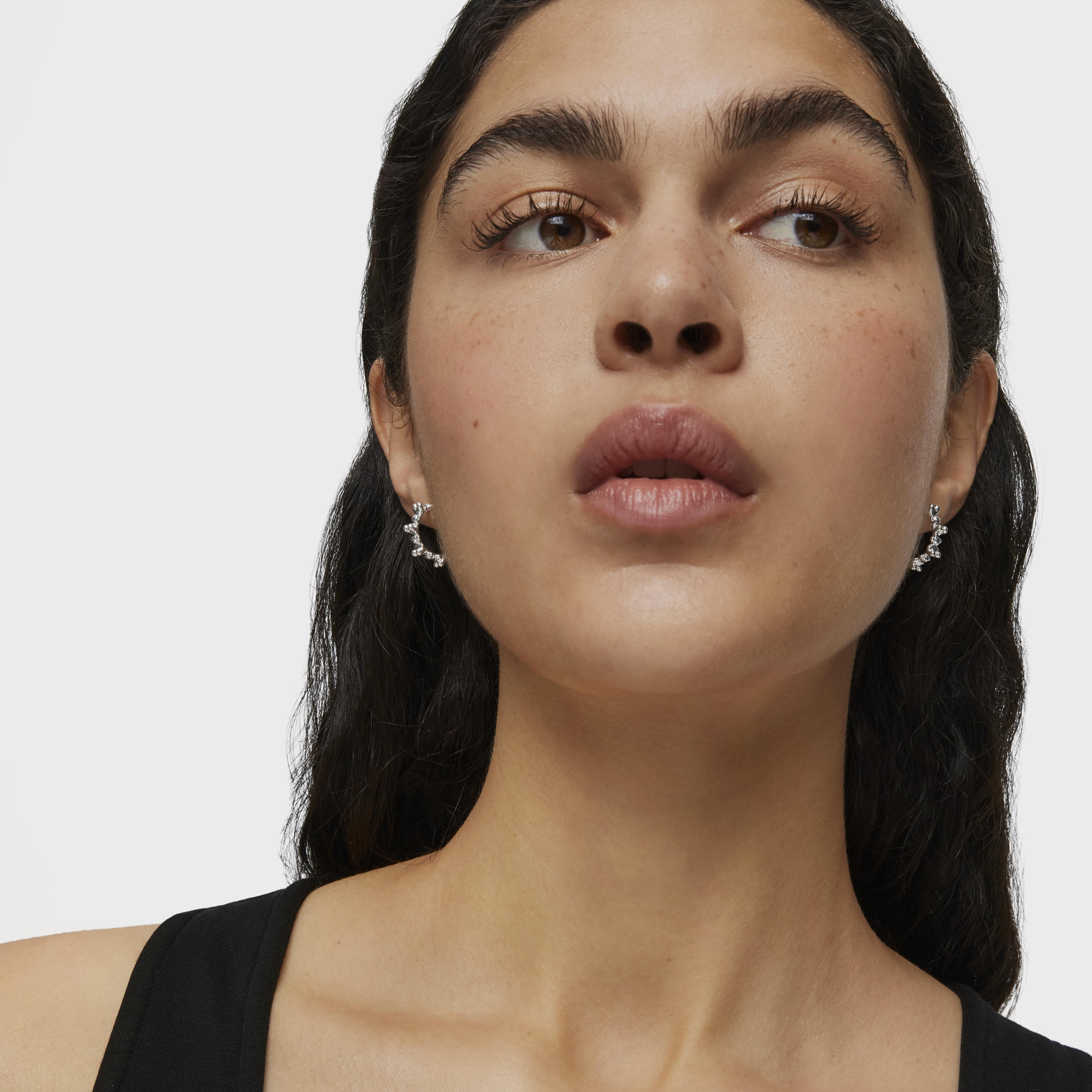 Bold Bear 12 mm silver Hoop earrings