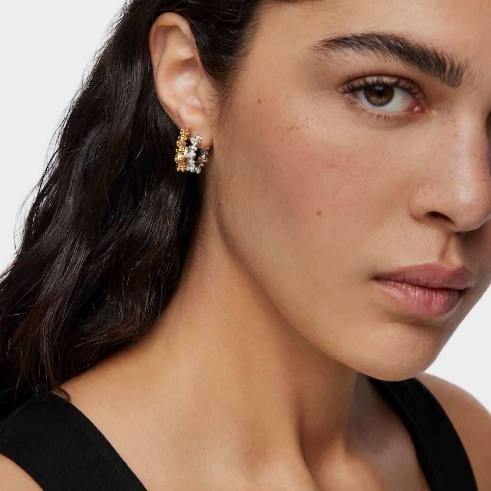 Pendientes de aro de plata 12 mm Bold Bear