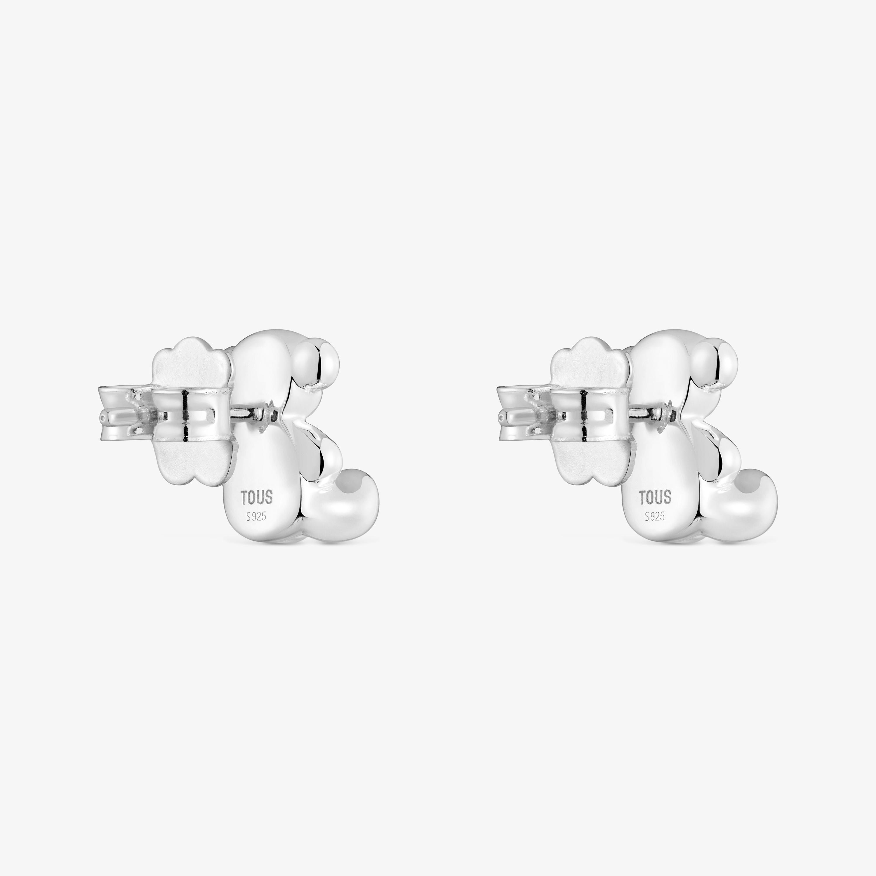 Bold Bear 10 mm silver Earrings