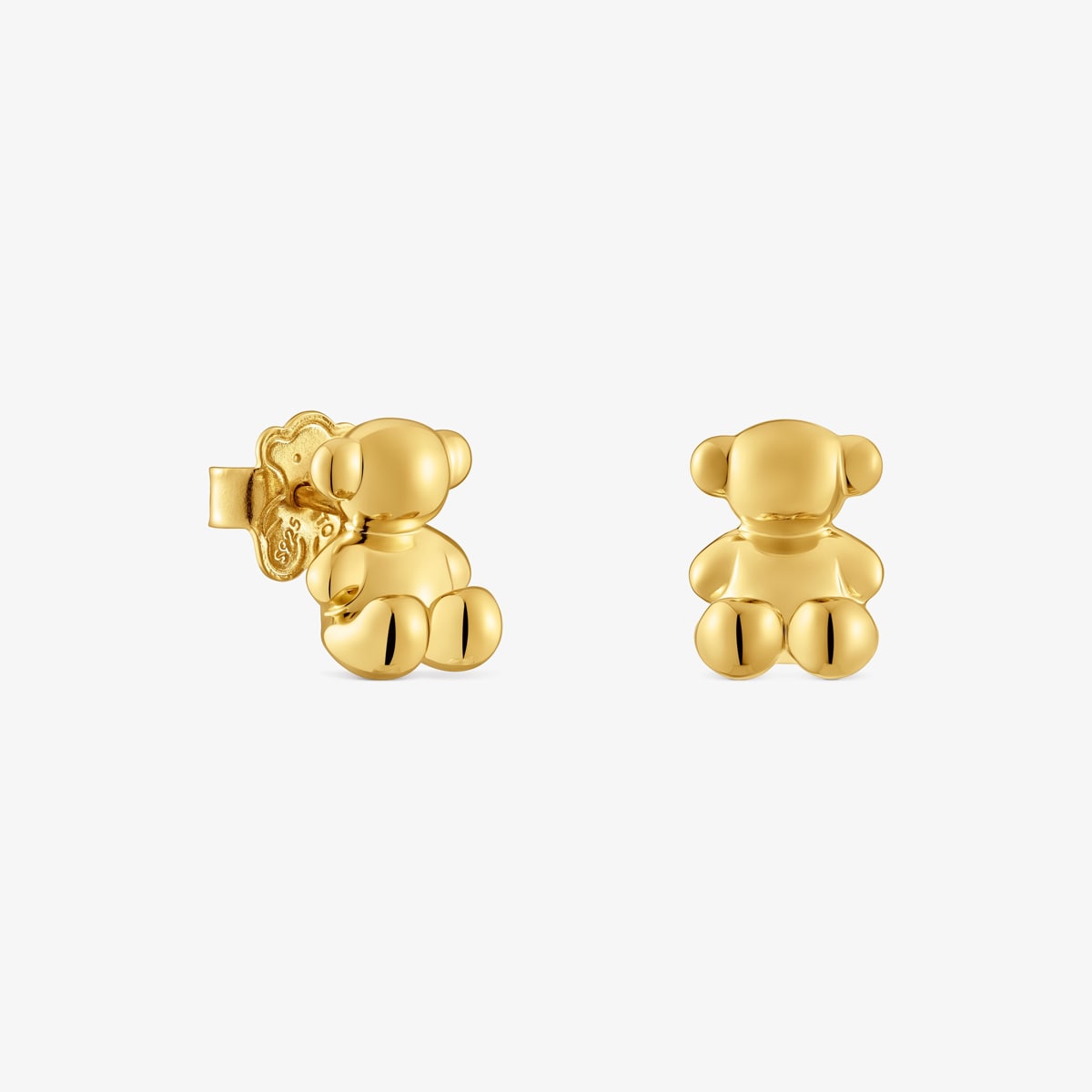 Tous - Pendientes Oso Con Baño De Oro 18 Kt Sobre Plata 10 Mm Bold Bear - Dorado