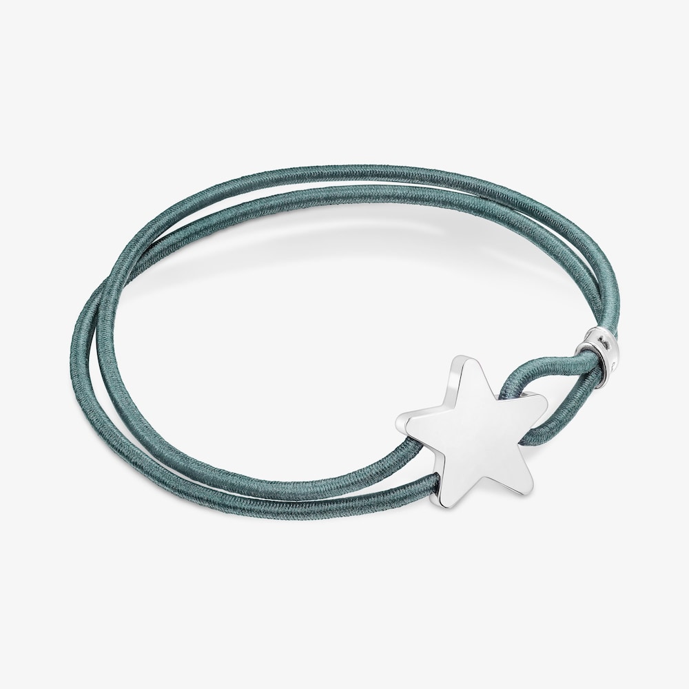 Pulsera el&aacute;stica azul con estrella de plata Sweet Dolls