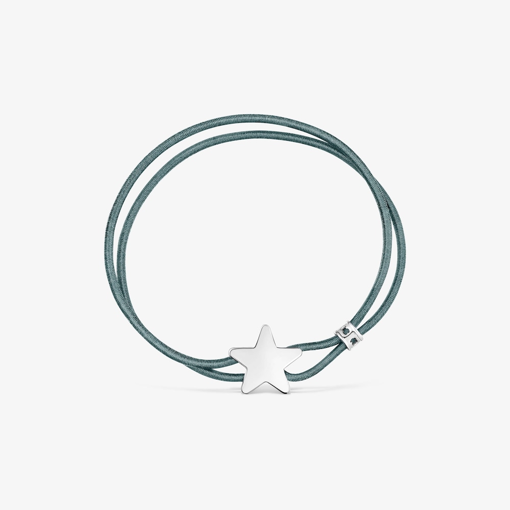 Pulsera el&aacute;stica azul con estrella de plata Sweet Dolls