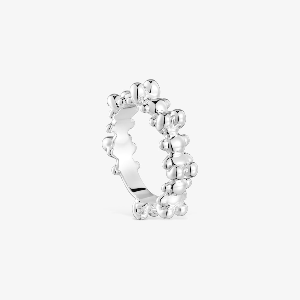 Medium silver Ring with bear motifs Bold Bear