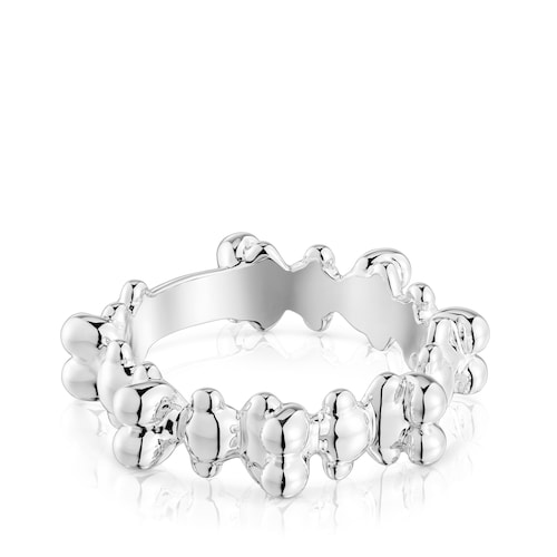 Anillo mediano de plata motivos oso Bold Bear