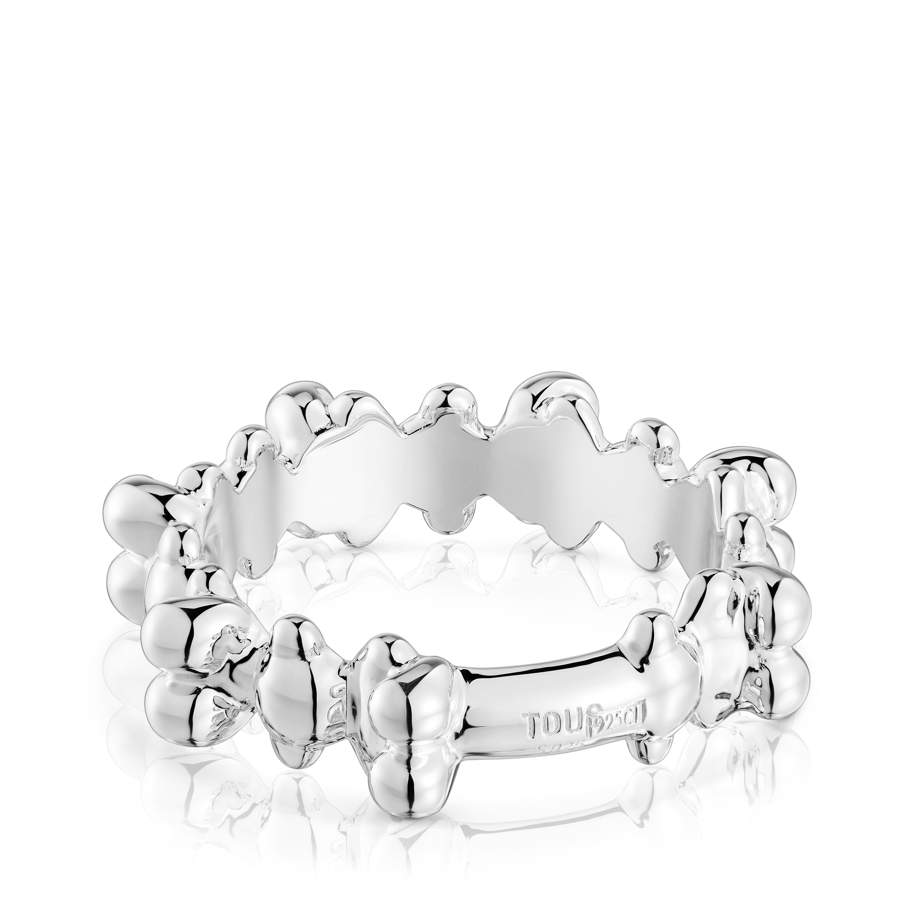 Medium silver Ring with bear motifs Bold Bear | TOUS