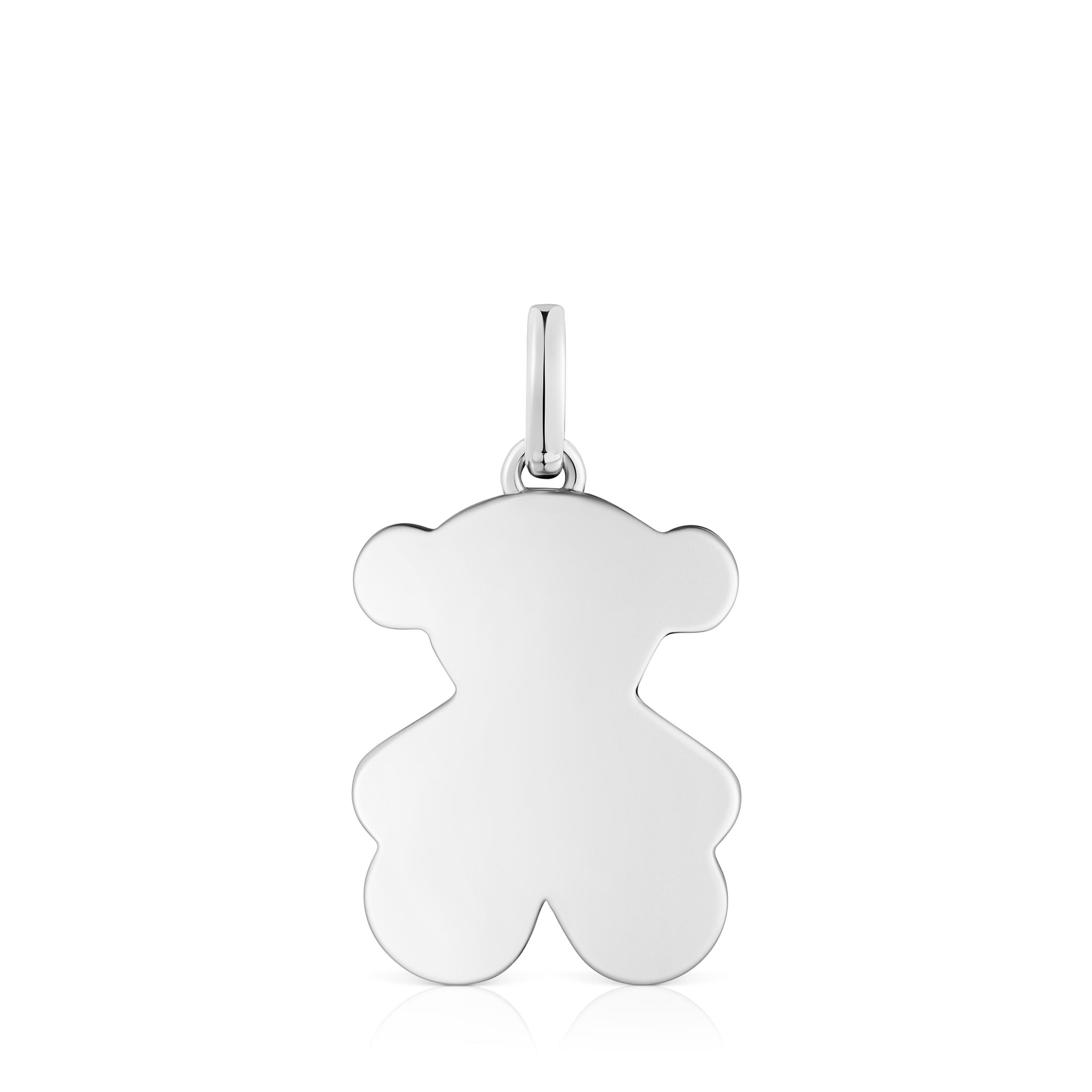 TOUS Silberanhänger Mit Bärenmotiv – 1,5 Cm, 925 Silber, Mit Perlmutt, Elegantes Damen-Schmuckstück