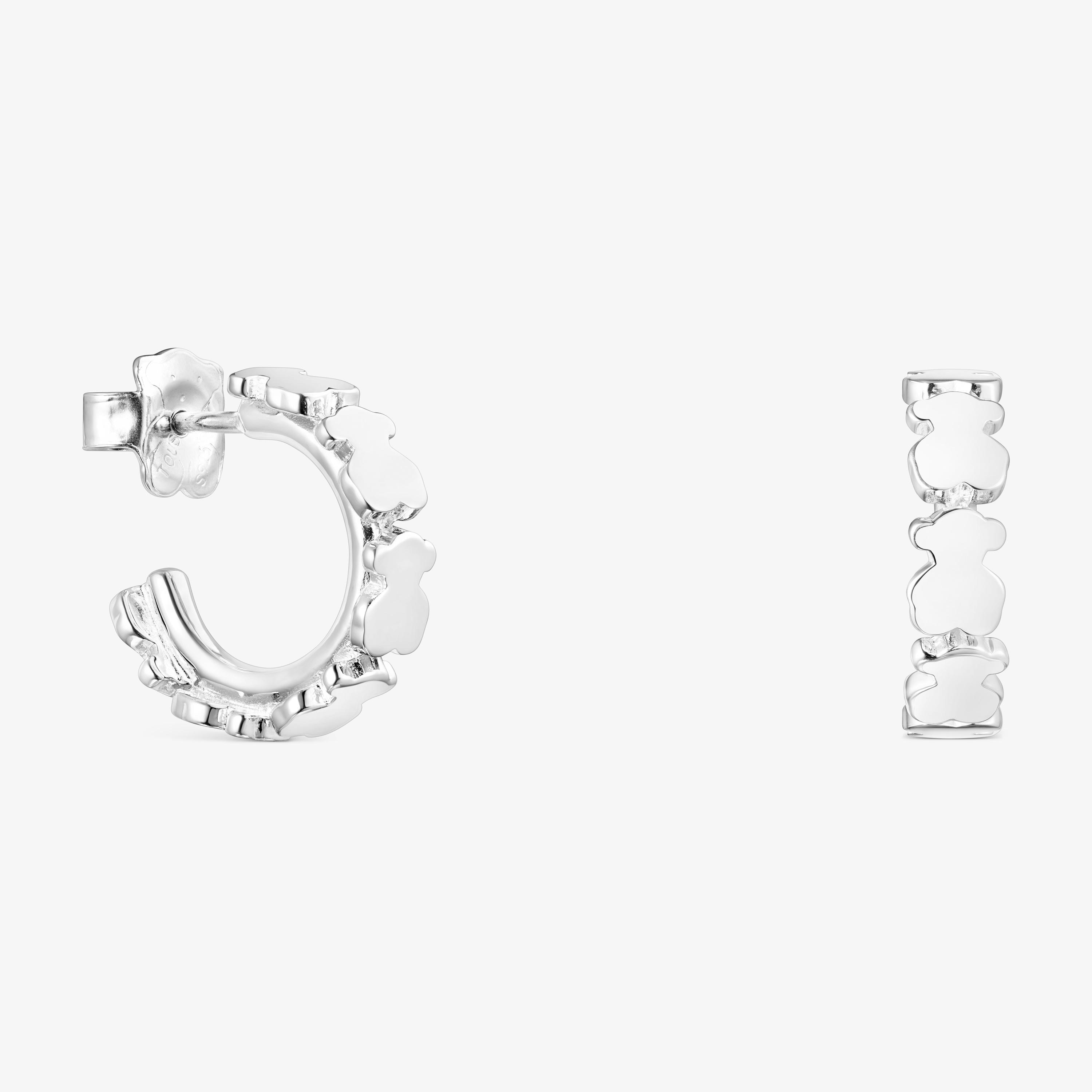 Silver Straight hoop Earrings