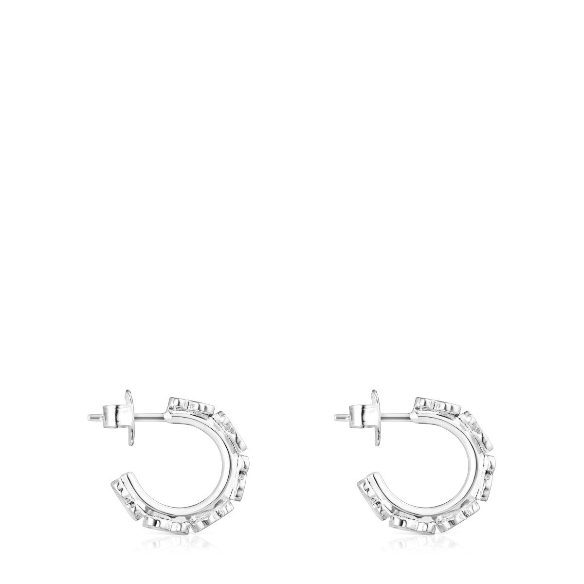 Pendientes aro de plata Straight