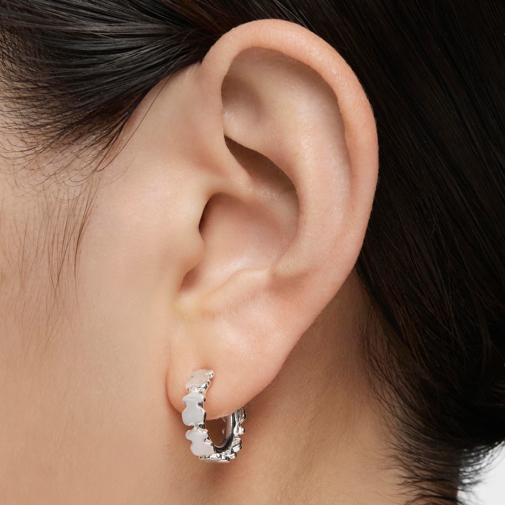 Pendientes aro de plata Straight