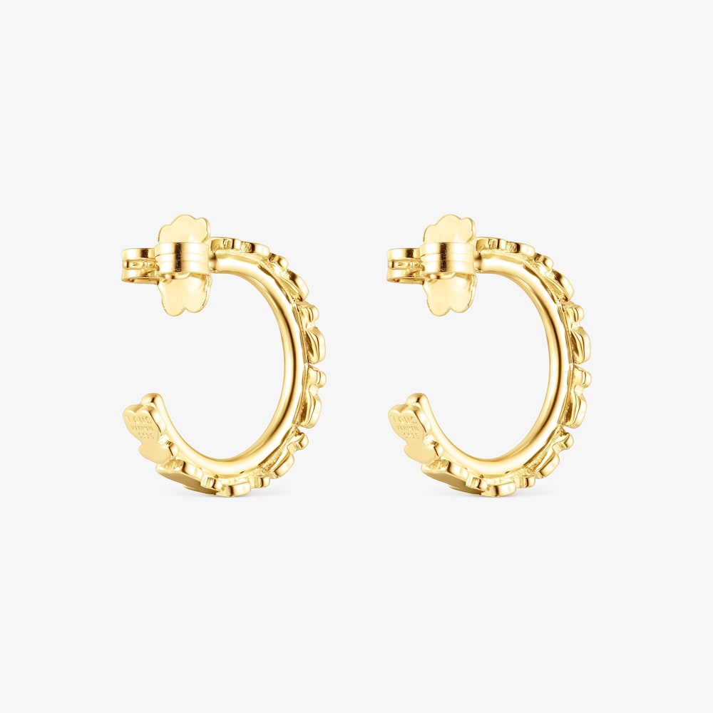 TOUS Straight kolczyki koła ze srebra Vermeil