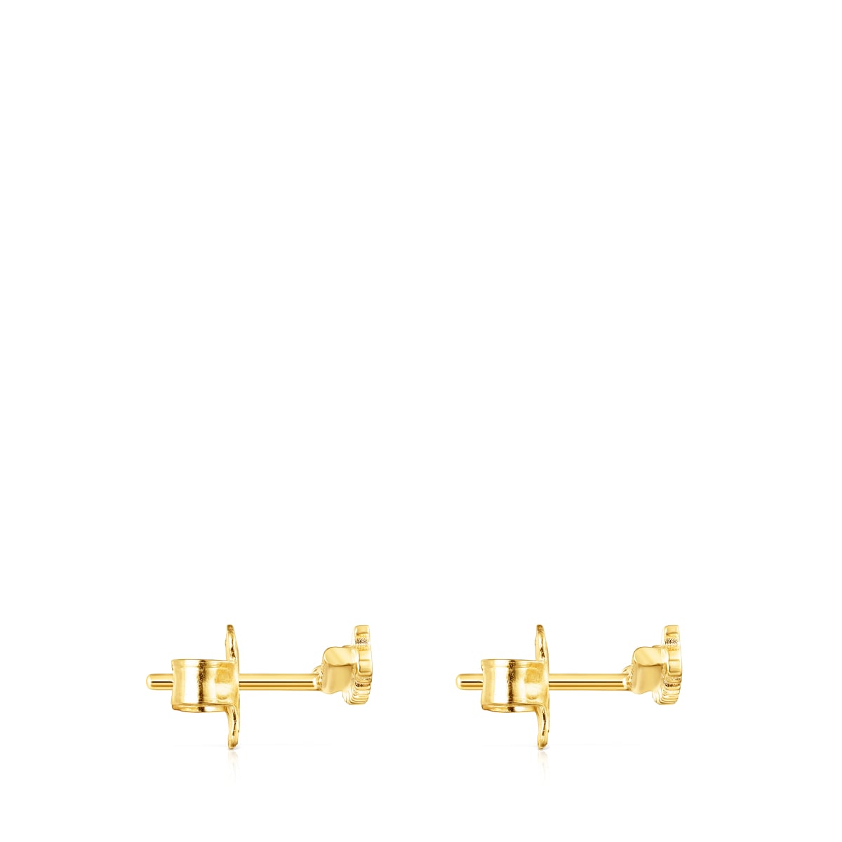 Pendientes trepadores osos con baño de oro 18 kt sobre plata Straight