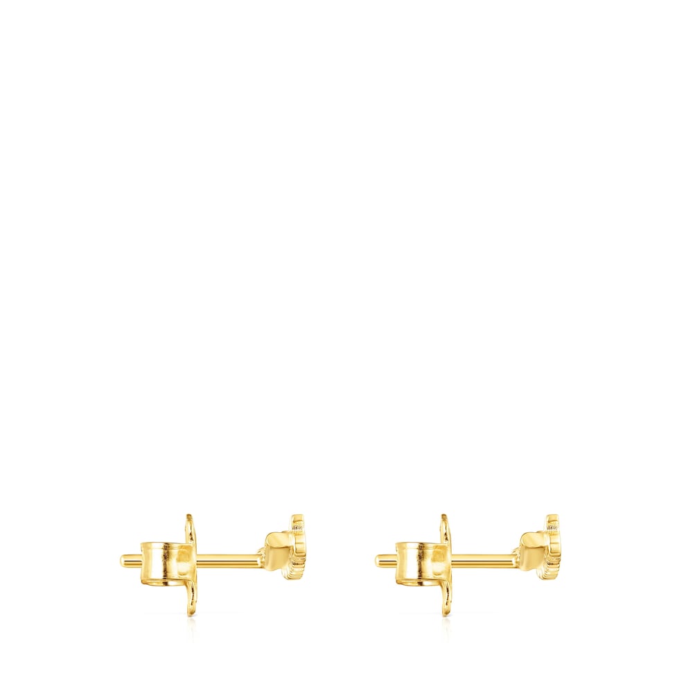 Pendientes trepadores osos con baño de oro 18 kt sobre plata Straight Pendientes trepadores osos con baño de oro 18 kt sobre plata Straight