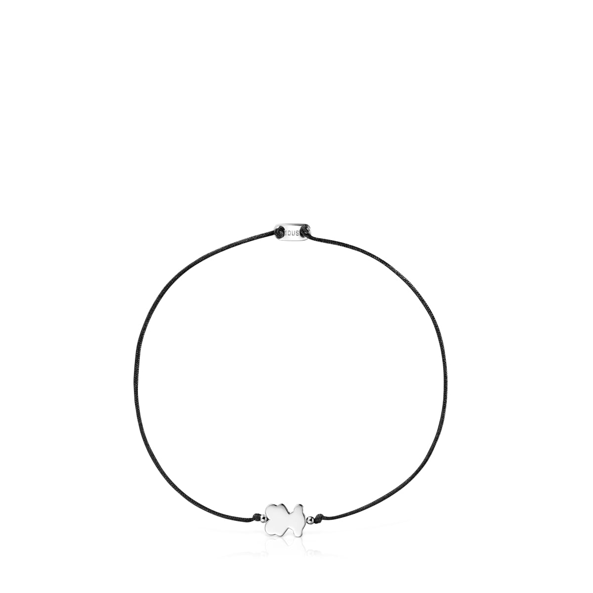 Silver and nylon Bracelet with bear charm Sweet Dolls