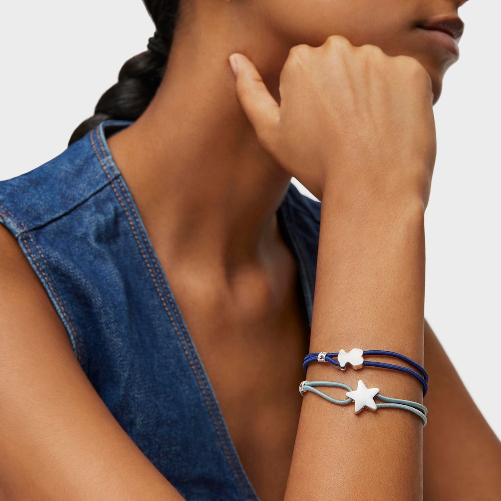 Pulsera el&aacute;stica azul Sweet Dolls