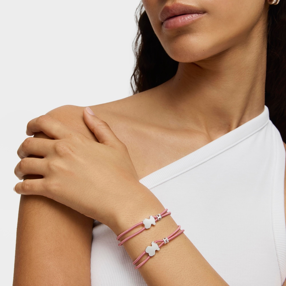 Pulsera el&aacute;stica rosa Sweet Dolls