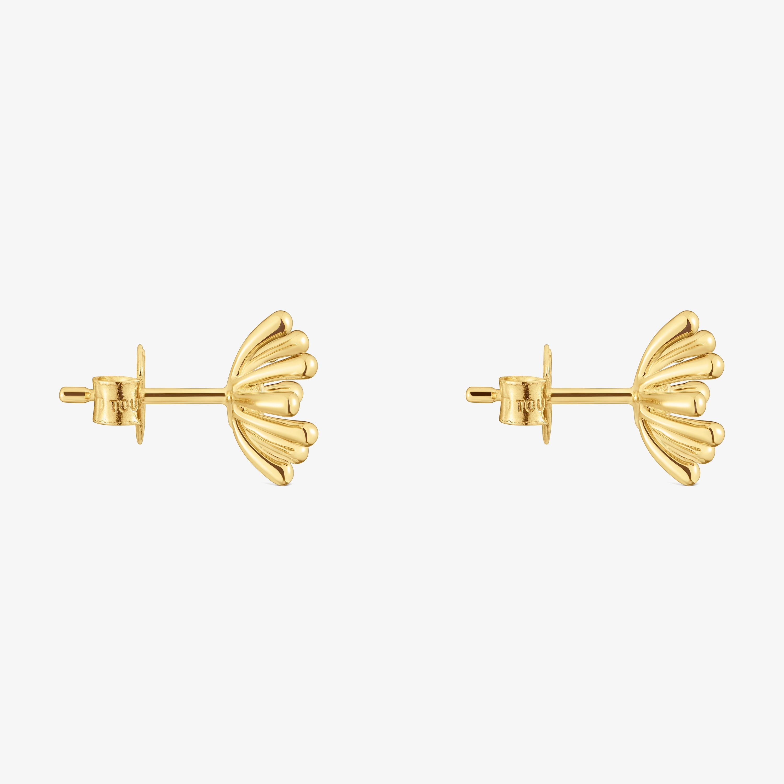 18K solid gold Earrings with diamonds Daisy