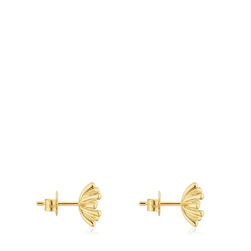 Gold Earrings with diamonds Daisy