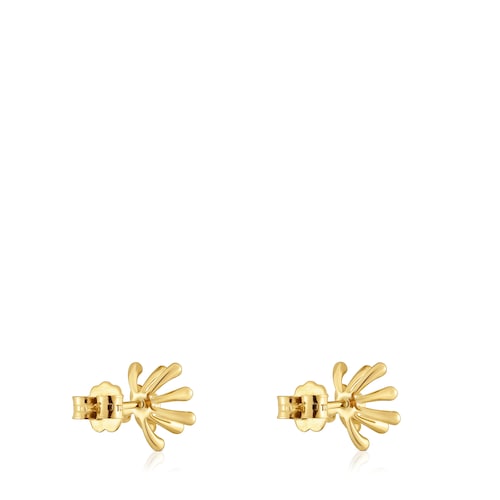 Gold Earrings with diamonds Daisy