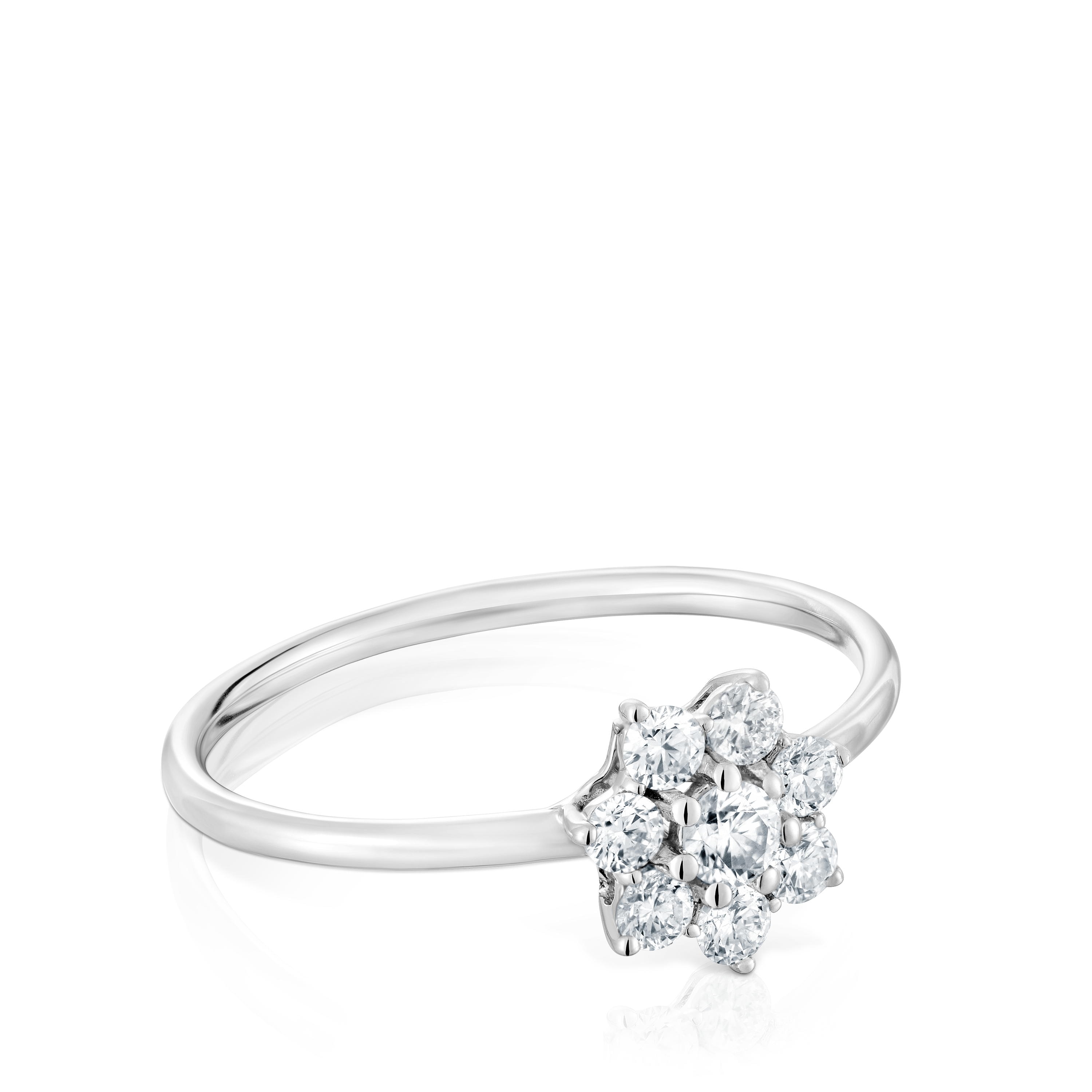 White gold Ring with diamond Daisy