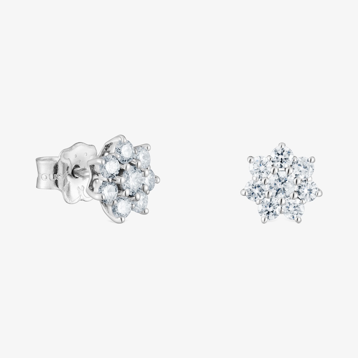 Tous - Pendientes De Oro Blanco Y Diamantes Daisy - Transparente