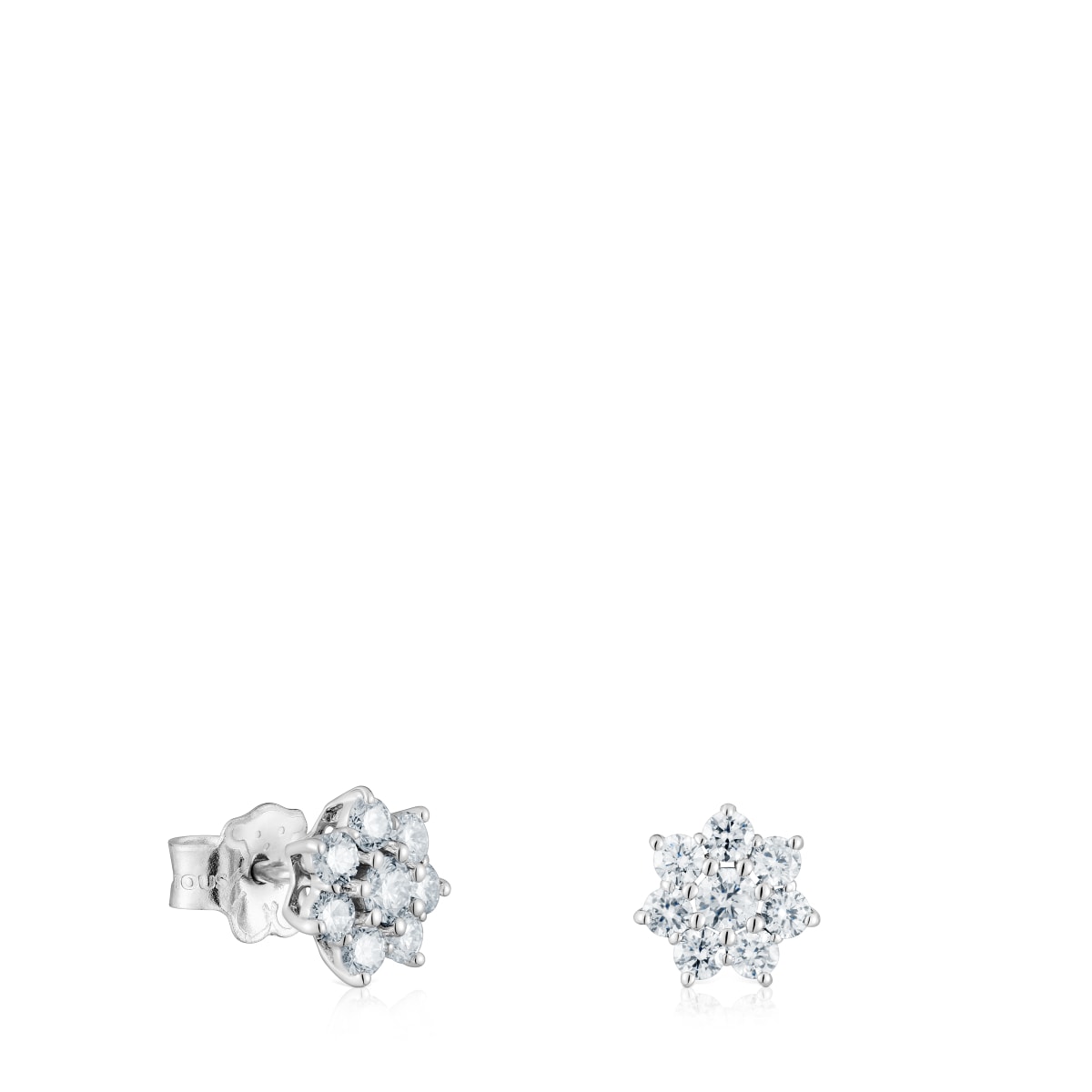 White gold Earrings with diamonds Daisy
