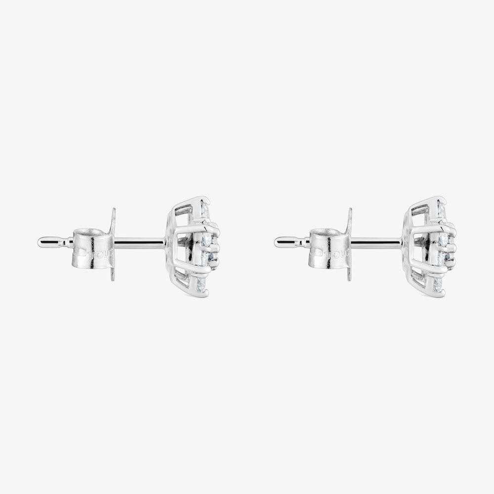 18K white gold Earrings with diamonds Daisy
