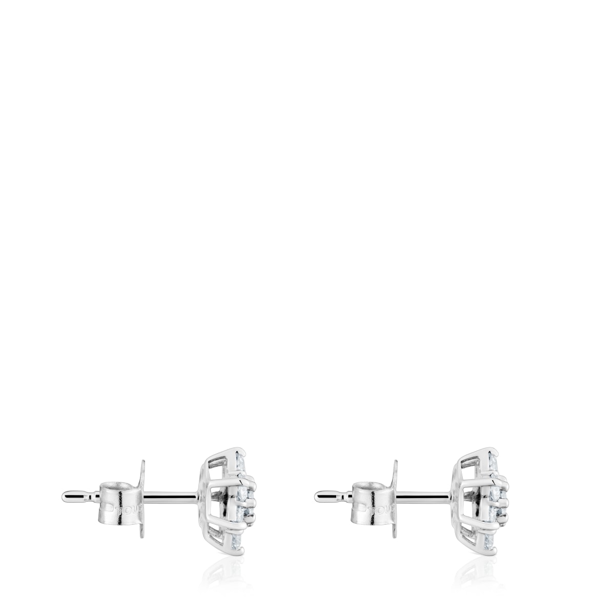 White gold Earrings with diamonds Daisy