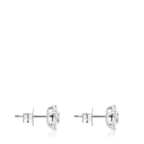 White gold Earrings with diamonds Daisy