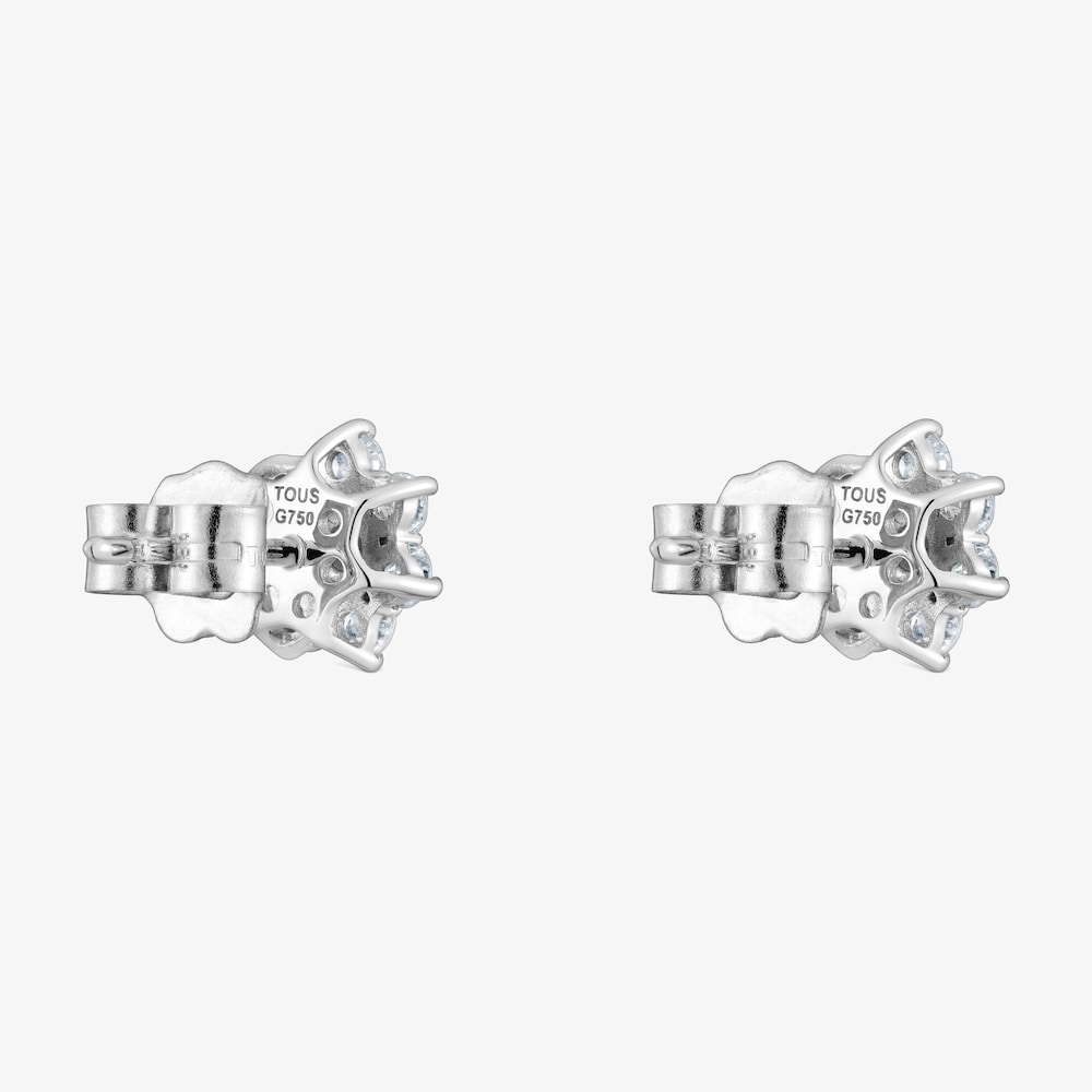 18K white gold Earrings with diamonds Daisy