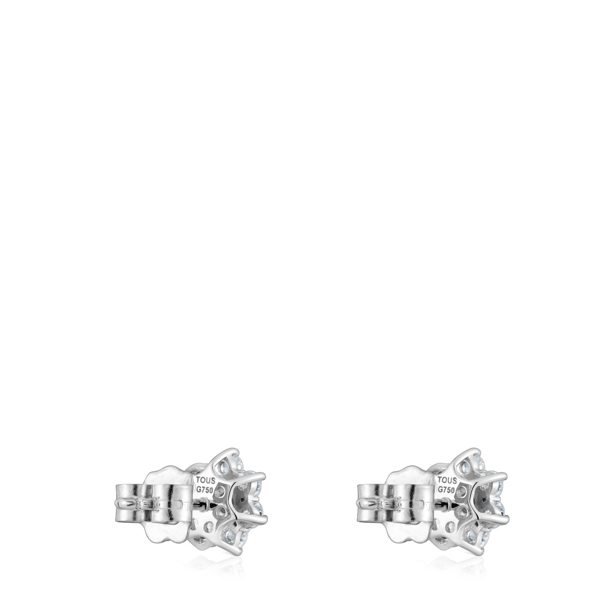 White gold Earrings with diamonds Daisy