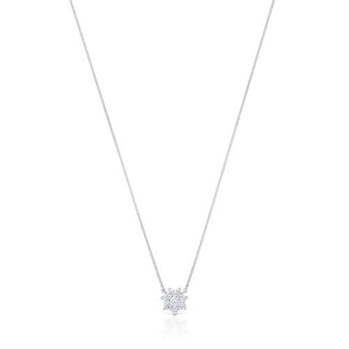 Gargantilla de oro blanco y diamante Daisy