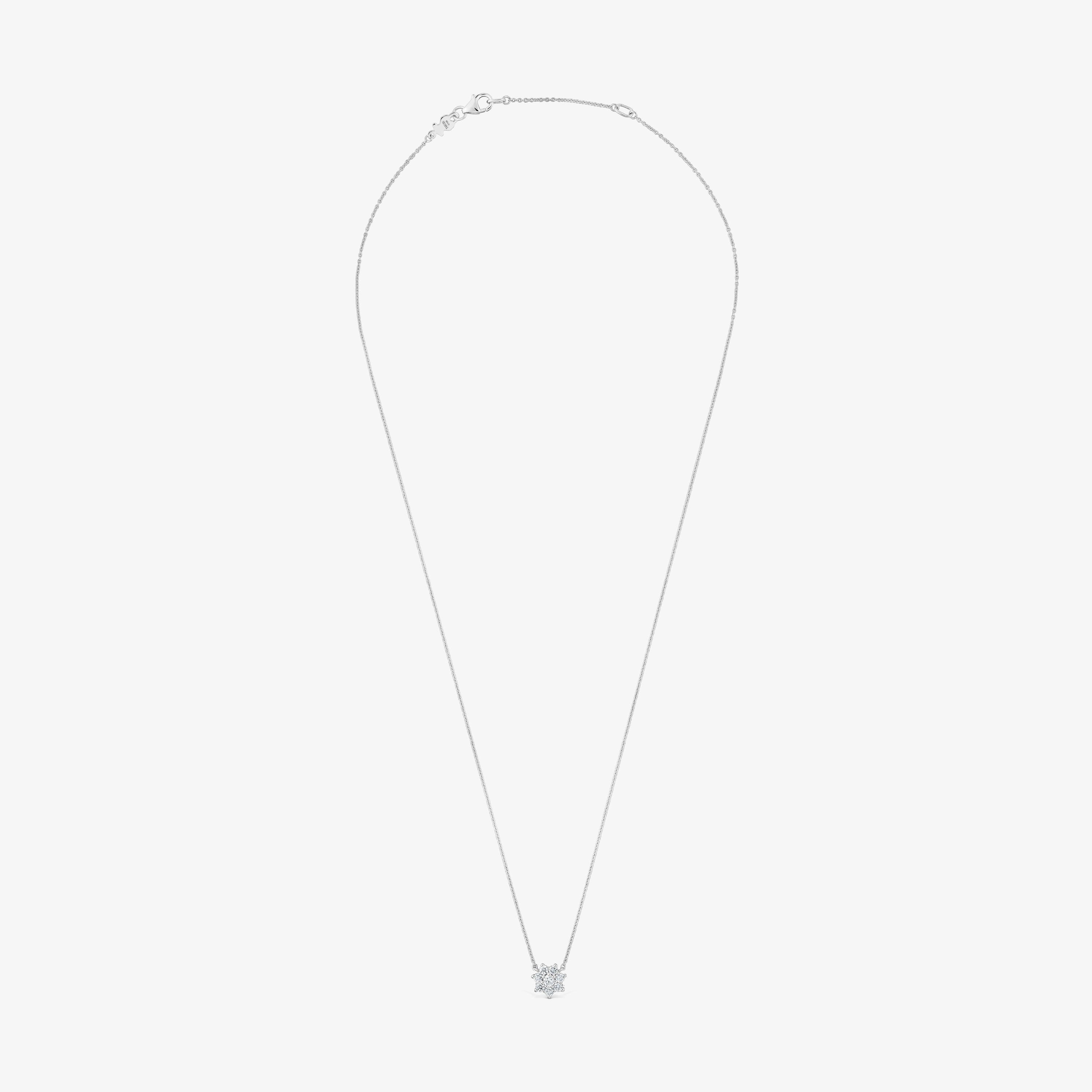 18K white gold Choker with diamond Daisy