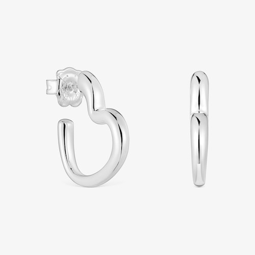 Silver heart Hoop earrings My Other Half