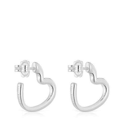 Silver heart Hoop earrings My Other Half