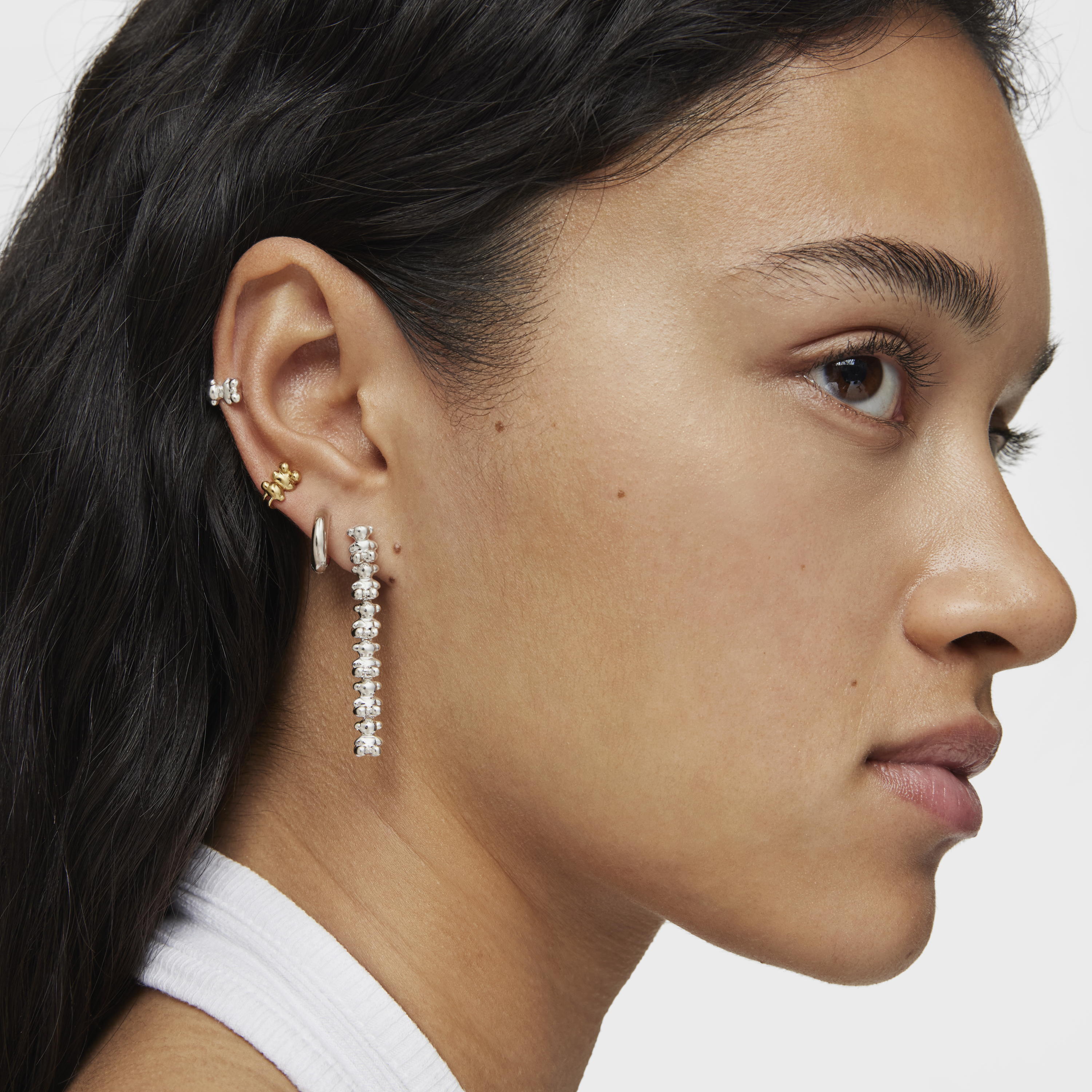 Silver bear Earcuff Bold Bear