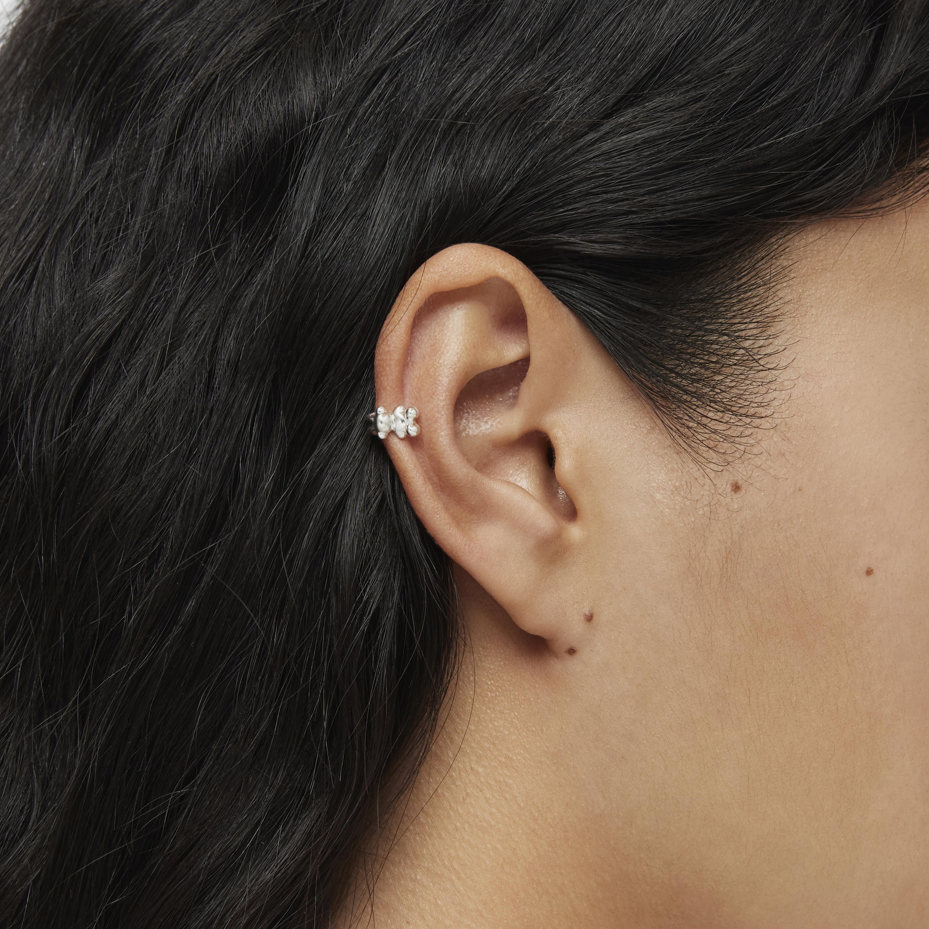 Silver bear Earcuff Bold Bear