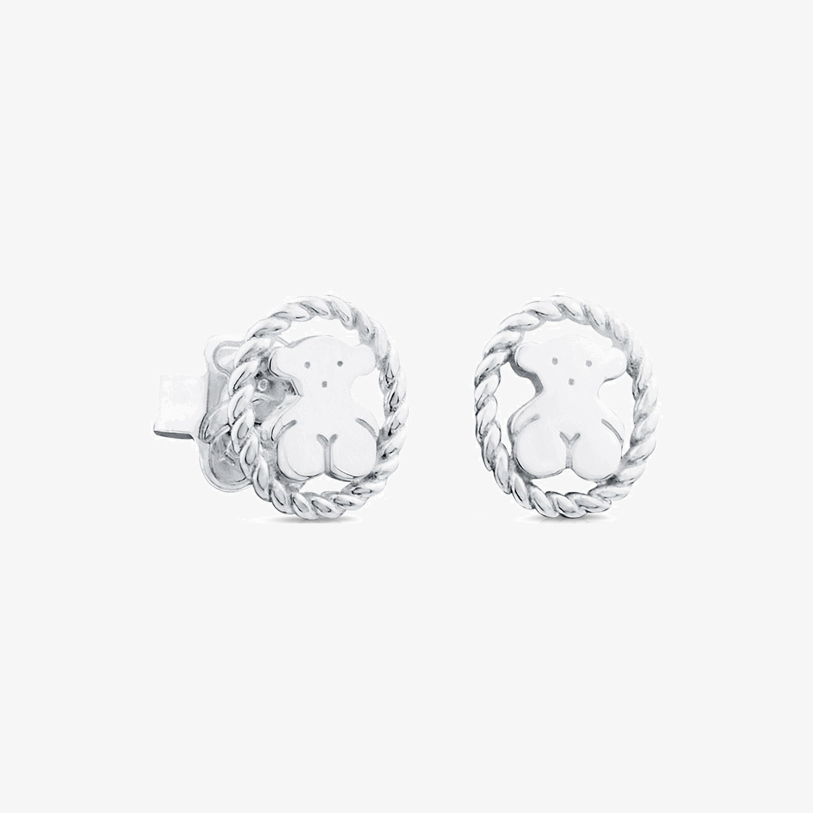Silver Camee Earrings